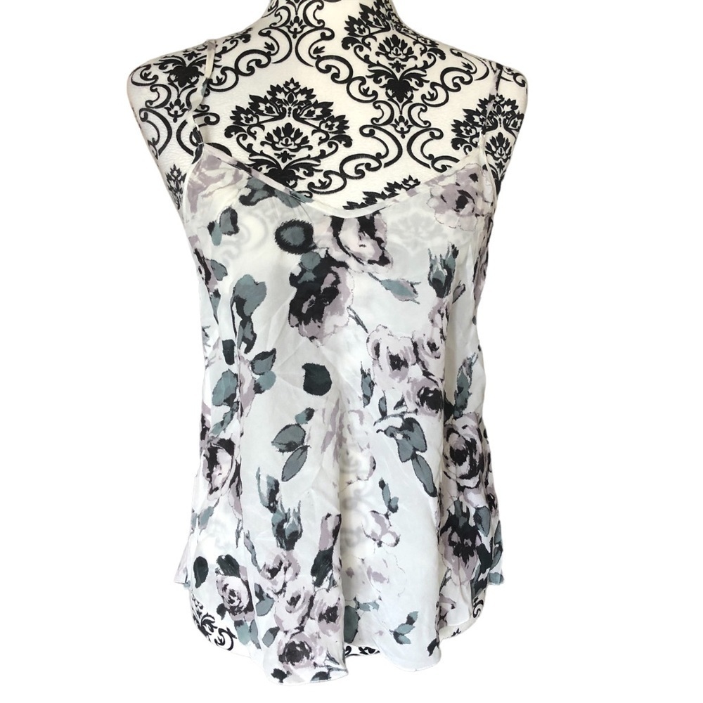Wilfred Aritiza Floral SILK Camisole Tank Shirt